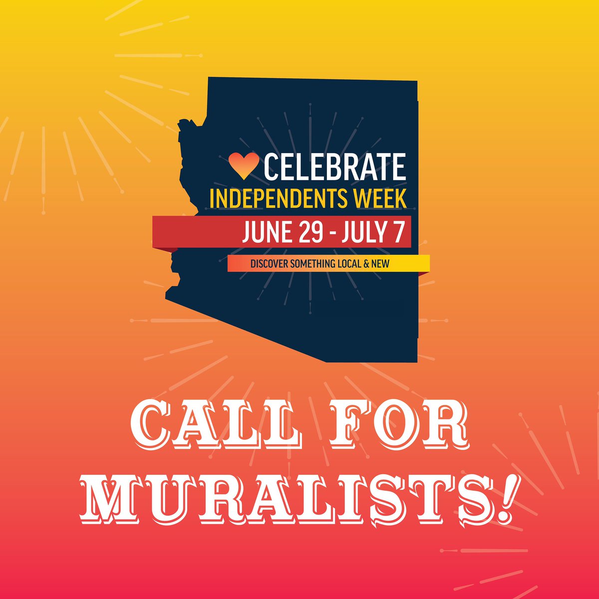 LocalFirstAZ's tweet photo. 📣 #IndieWeekAZ IS COMING: So let's shout it from the rooftops &amp; paint it on the walls. Know any local talent that may be interested in carrying out our vision on #RooseveltRow? DM us for details.  Check out 🎨  from previous years ↓ https://t.co/MRoSREoIpl