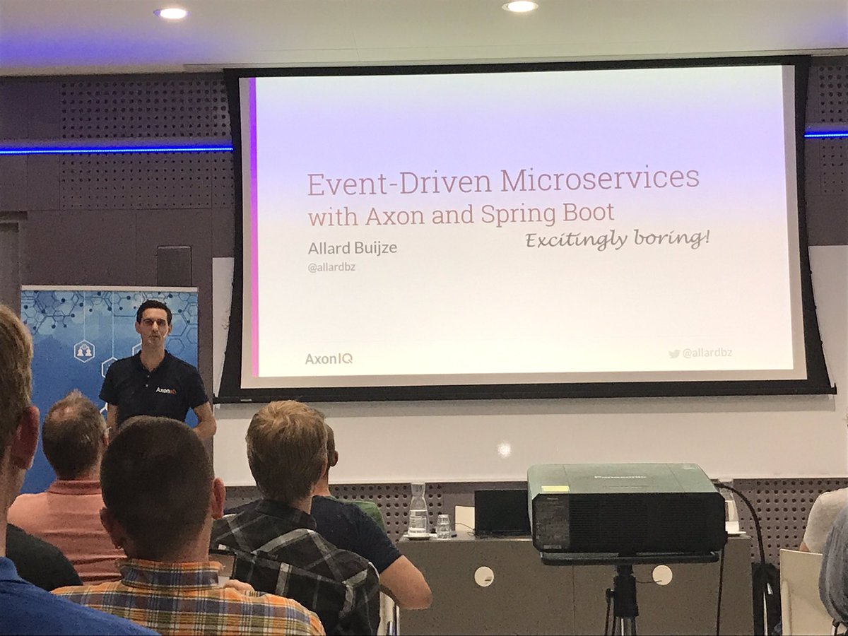 @allardbz on Event Driven Microservices with @axon_iq and Spring Boot at the @Srclbs meetup!