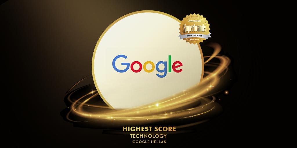 SuperbrandsGR's tweet photo. Google Hellas is the first among firsts of #SuperBrandsGreece 2018-2019 in the “Technology" category! Keep up the great work! https://t.co/3xjsRiqrpc