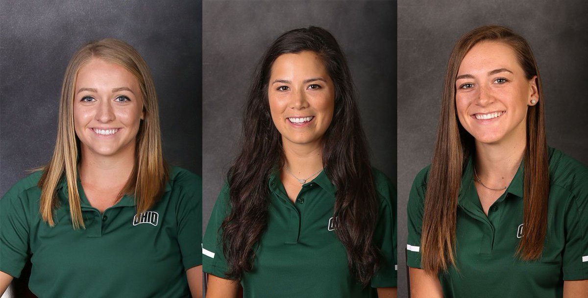 😼⛳️ Congratulations <a href="/emilykayh_/">Emily Hughes</a> @chloemckinzie14 and <a href="/smileynicole17/">Nicole Sattler</a> on being named to the 2019 Academic All-<a href="/MACSports/">MACtion</a> Team! 

📰 Read more: bit.ly/2Xpm1L1

#BleedGreen