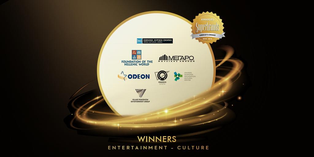 SuperbrandsGR's tweet photo. The winners of #SuperBrandsGreece 2018-2019 in the “Entertainment – Culture" category are: Greek @NationalOpera, @Hellenic_Cosmos, @MegaronAthens, @odeon_gr, @Stegi_occ, Stavros Niarchos FCC, @Village_GR. Congratulations to all of them! https://t.co/bCDV2ZFwfZ