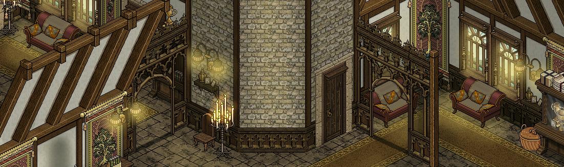 Los corredores del castillo.. 
#Hogwartsvirtual #habbopotter #HarryPotter #Hogwarts #Gryffindor #Ravenclaw #Hufflepuff #Slytherin #Pixelart #VanTassel
