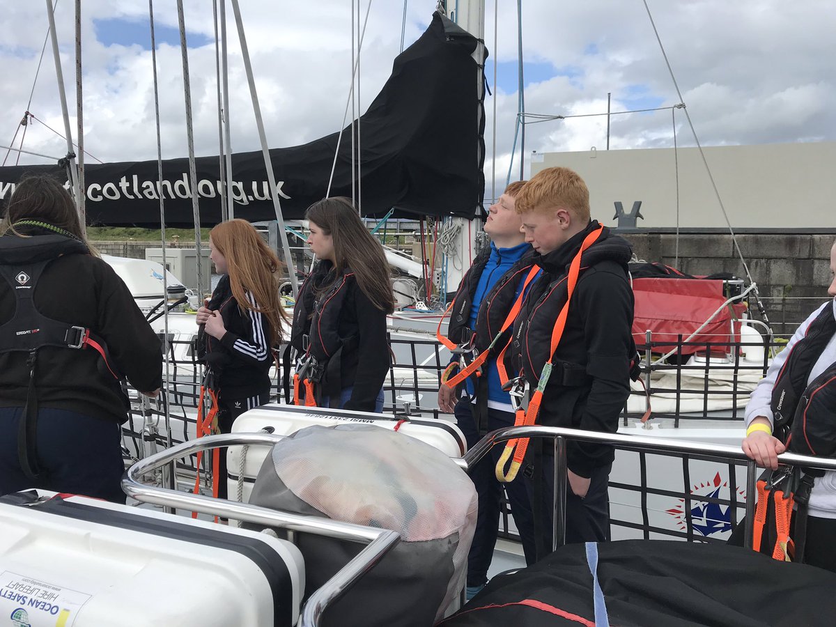 FionaLeadbeater's tweet photo. Ready to set sail with @OYTScotland from Greenock - pre-sail checks!! E https://t.co/QW5QwTm0xl