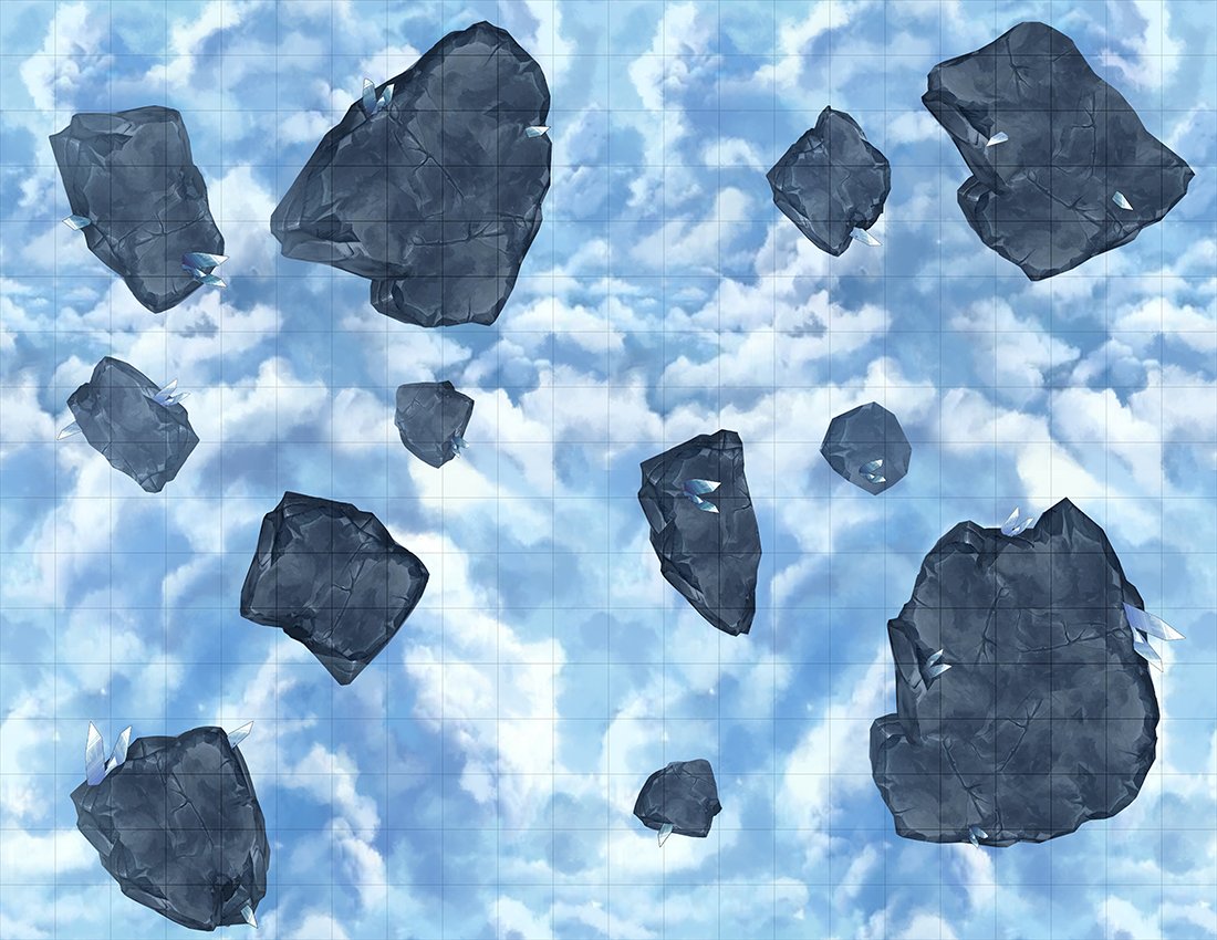 Let me show you the first two maps of my Modular Air Dimension theme. There will be a Floating Air Palace coming up soon. All of this can be connected seamlessly after printing or in VTT programs.

Take a look at my maps if you like it. :) 
patreon.com/maphammer

#dnd5e