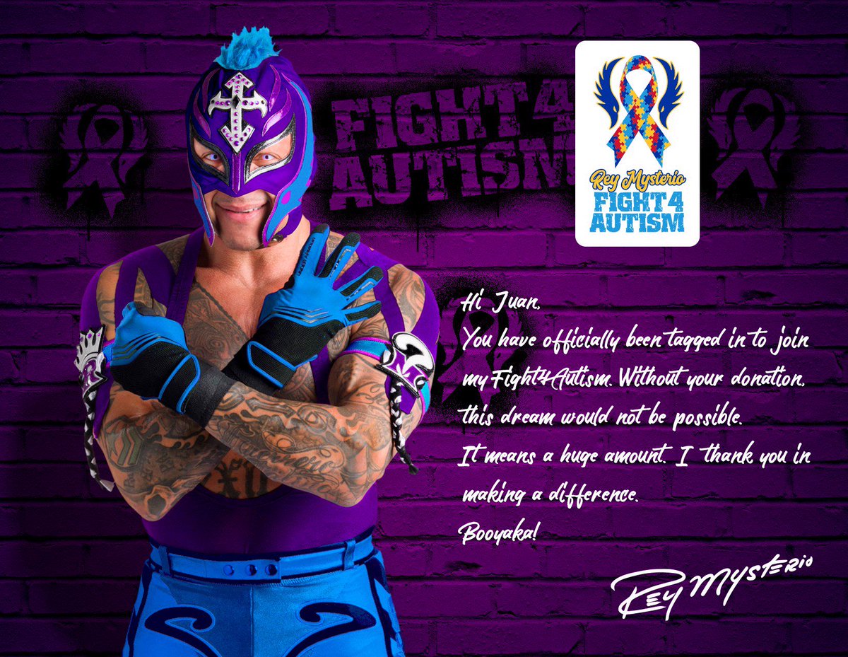 xBigbotx's tweet photo. Doing it for great cause with @reymysterio help donate #ReysFight4Autism #fight4autism https://t.co/Kaki1O0WaG