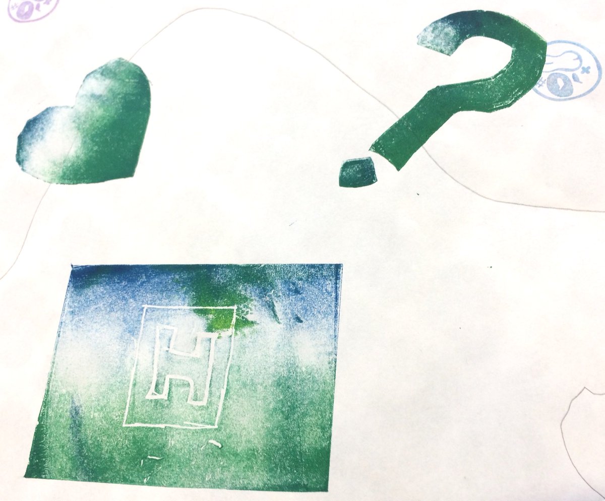 seaternprint's tweet photo. “Where are you now?” &amp; other key questions .... exploring creative print ideas with children &amp; young people in care @wearebluecabin #southtyneside #lifestorywork #creativeprintsession https://t.co/Sp48S7eiUV