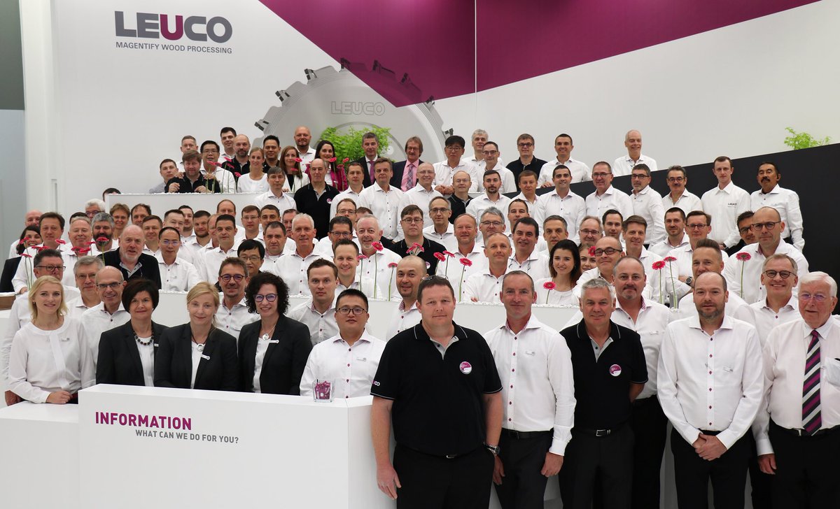 The Leuco team at Ligna 2019. Magentifying Wood Processing.