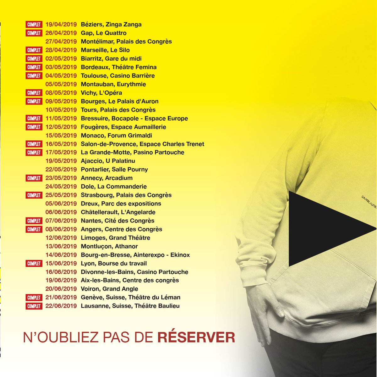 kevadamsss's tweet photo. C’est la reprise du #Sois10AnsTour et j’en profite pour vous annoncer que 10 dates de la tournée zéniths de la rentrée ont été décalées (vos billets restent valable pour la nouvelle date) en raison d’un tournage au mois de Septembre du coup je vous mets le nouveau planning ⏩⏩ https://t.co/k8nLzsjoNC