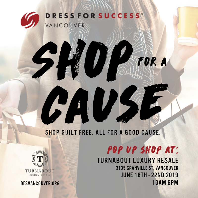 DFSVancouver's tweet photo. Join us for a pop-up shopping experience at @TurnaboutResale on Granville St. June 18-22nd. Find amazing deals on gently used clothing shoes and accessories. Great prices for a great cause! https://t.co/AoF4IAy6uz https://t.co/fg93FINZ6N