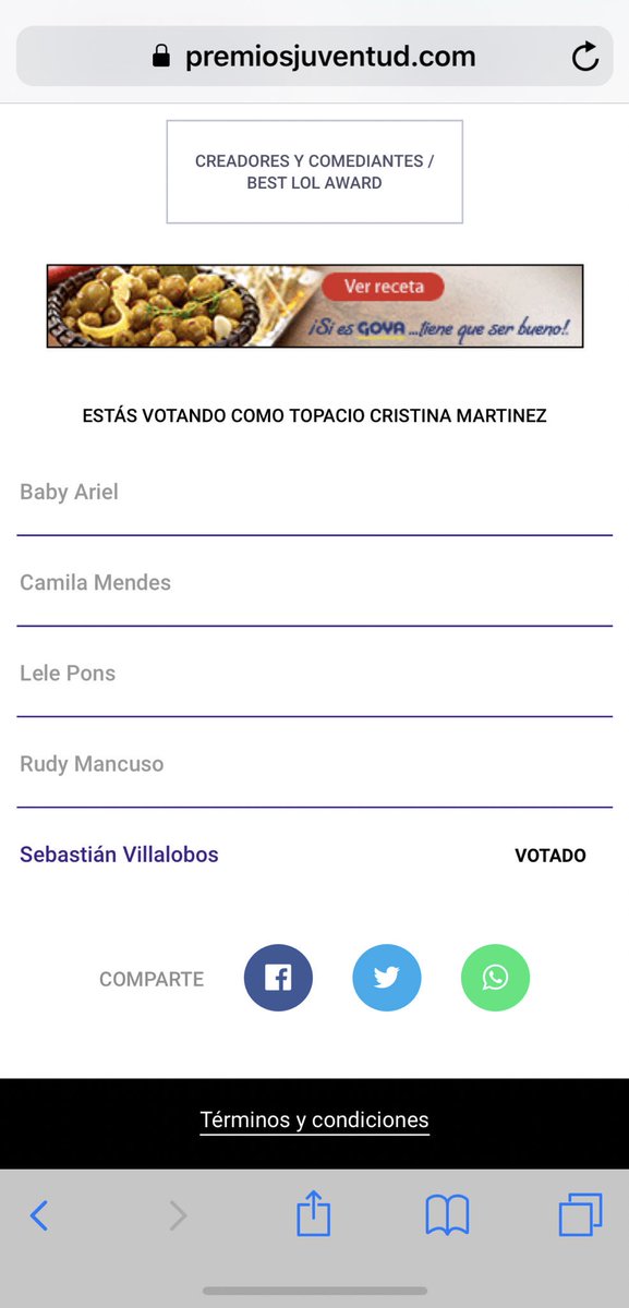 TopacioCristina's tweet photo. Yo ya vote por @villalobossebas en @PremiosJuventud https://t.co/XtMUZNbJVl tu tambien vita y pasa la voz #SebasenPJ https://t.co/ATSsWmOTA0