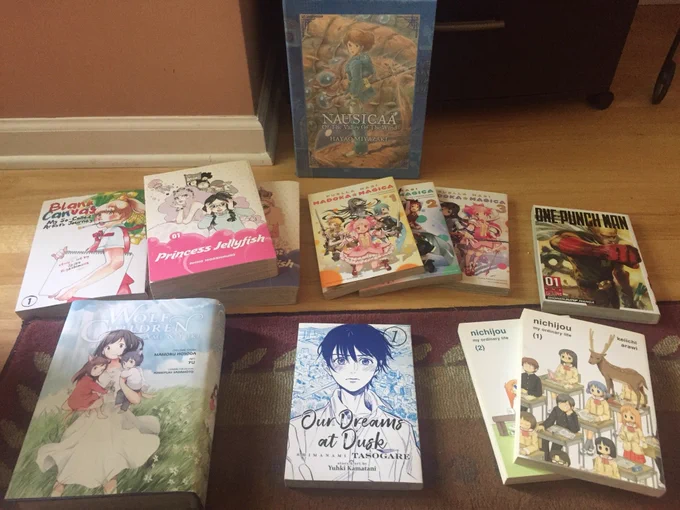 First: the manga! I don't really like collecting manga bc it takes up so much space, but I do want to get all of the princess jellyfish issues! That Nausicaa box set is a cherished item lol. 