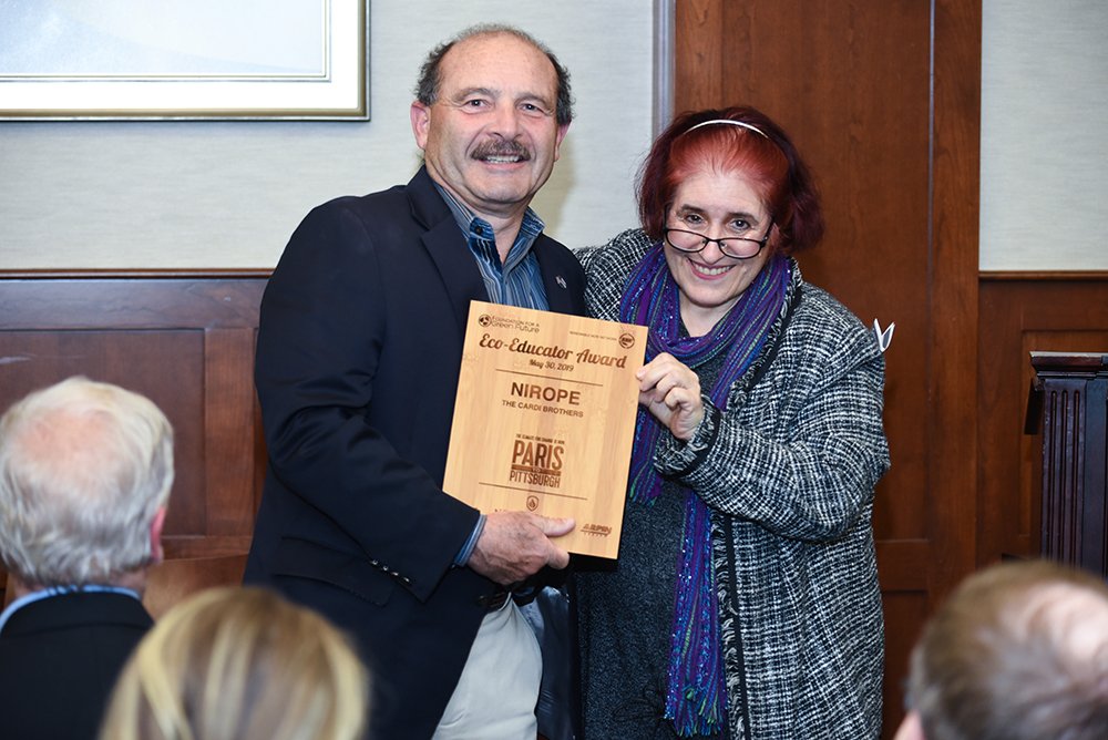 Eco-Educator Award presented to Ron Cardi <a href="/NIROPE/">Cardi's Furniture & Mattresses</a> who attended the Community Action Event <a href="/NEInstituteTech/">New England Institute of Technology</a> as we tackled #climatechange &amp; presented a screening of #ParistoPittsburgh. Thank you for your GRT WRK and SUPPORT! <a href="/BosGreenFest/">Boston GreenFest</a> <a href="/Arpin_Group/">Arpin Group</a>