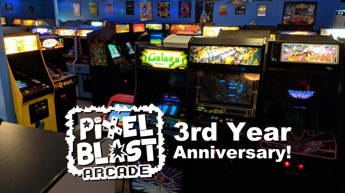 Join us as we celebrate our 3-Year Anniversary of the arcade! We’ll be celebrating with new arcade games added to the floor! 
OFFICIAL EVENT OPEN TIME TO THE PUBLIC will be Saturday, June 29th at 1pm until 12am (midnight). $15 per person admission fee. #videogames #games #arcade