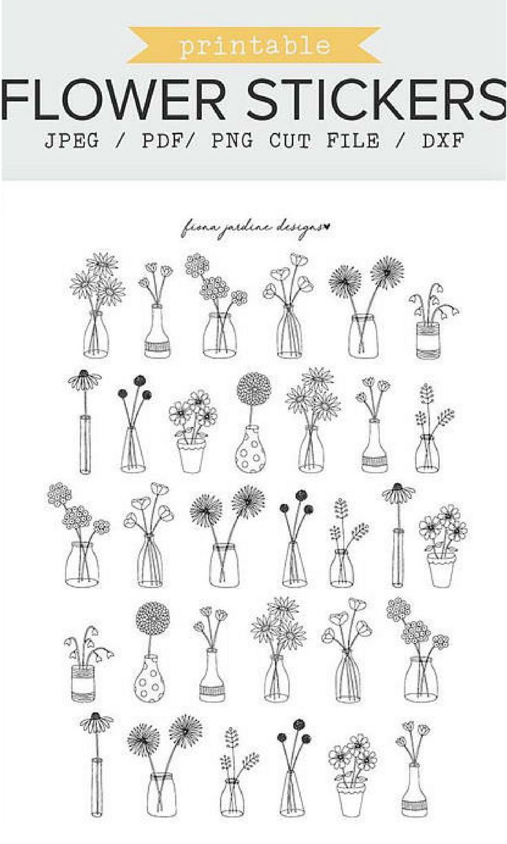 nina-att-on-x-bullet-journal-flower-sticker-printable-bullet-journal-sticker-decorative-planner-sticker-flower-vases-black-and-white-sticker-affiliate-https-t-co-a5fmdww7vp-https-t-co-dqxckj0zso-x