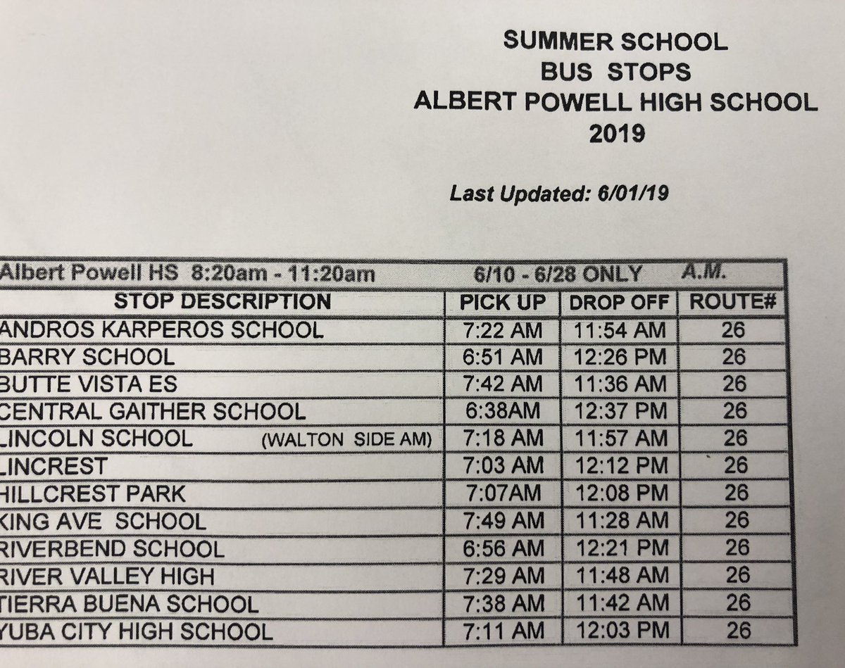 Summer Bus Schedule 🚌 #PowellPRIDE
