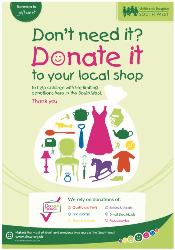 Our new #Okehampton shop is opening on Friday and we’re looking for stock donations! If anyone has any pre-loved clothes or items you think will be loved again by someone else, please drop them off at our new shop in West Street any time from 9am-5pm. Thank you 🙂