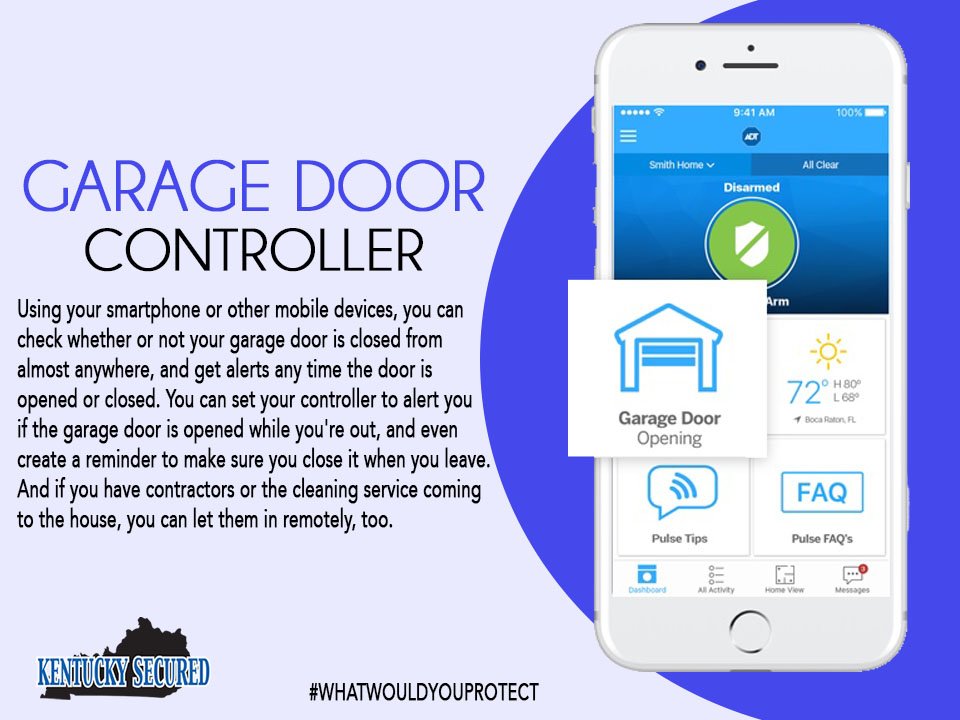 kysecured's tweet photo. Ever had that moment of panic that you may have left your garage door open? 
 #ADT #ADTpulse #KentuckySecured #LocalSalesAndService #ADTCommand #ADTControl #shoplocalky #sharethelex #shopsmallbusiness #professionallyinstalled #cameras #homeautomation https://t.co/VJubyj1uei