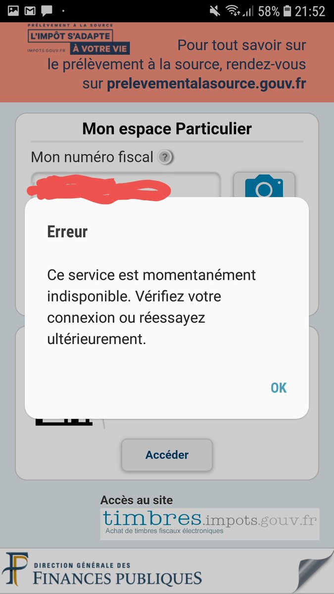 _FredericS_'s tweet photo. @servicepublicfr @dgfip_officiel #impots impossible de déclarer ses revenus en ligne site ou appli... https://t.co/qI5VQrh6At