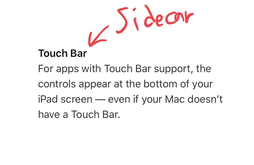 jaredcwhite's tweet photo. Woah, this may be the single coolest aspect of Sidecar in macOS Catalina, and unexpectedly renews the relevancy of Touch Bar functionality. #WWDC2019 https://t.co/8xmkSCuIUN