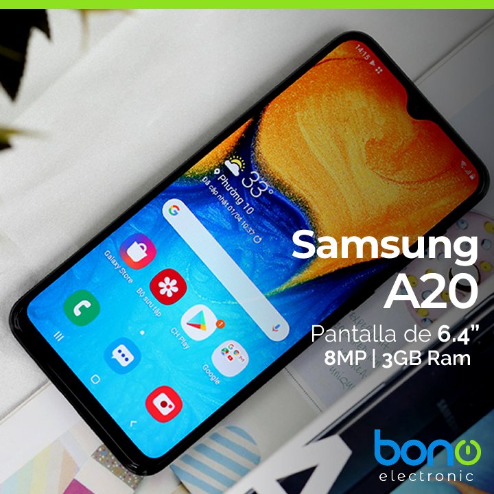 Bonoelectronic's tweet photo. Smartphone Samsung Galaxy A20
▶ Procesador Octa-Core
▶ Pantalla Súper AMOLED 6.4 pulgadas
▶ Cámara frontal de 8 MP
▶ Cámara Posterior Dual de 13MP + 5MP
▶ Ram 3GB
▶ Almacenamiento 32GB
#samsung #tecnologia #A20 https://t.co/N0et9iv4Tl