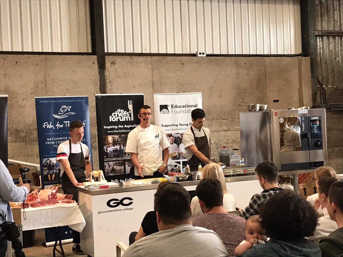 thechefsforum's tweet photo. #Teamlucknam gave a wonderful demo down on #stokesmarshfarm today at #cheffest Huge thanks to @HywelJonesLP @tomwesterland and crew for a fantastic contribution to an amazing event! @duckoreagle @LucknamPark @hmurray9 #michelinstarred #farmtofork https://t.co/qZSjehbyYC