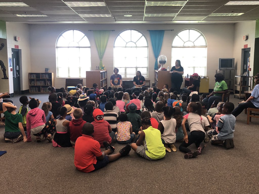 CochranLMC's tweet photo. Thank you so much to @LFPL for sending Melanie, Rickeeta, Kevin and Catherine to @CochranElem to share information about their summer reading program and reading to the kids! It was awesome and the students loved it! #lfplkids #SummerReading https://t.co/hZ7x8Mny8C