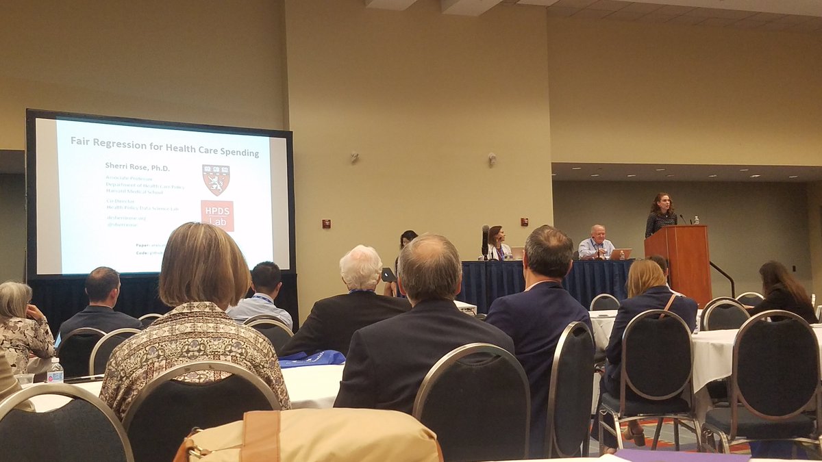 Great talk by <a href="/sherrirose/">Sherri Rose</a> on fairness in algorithms for healthcare spending