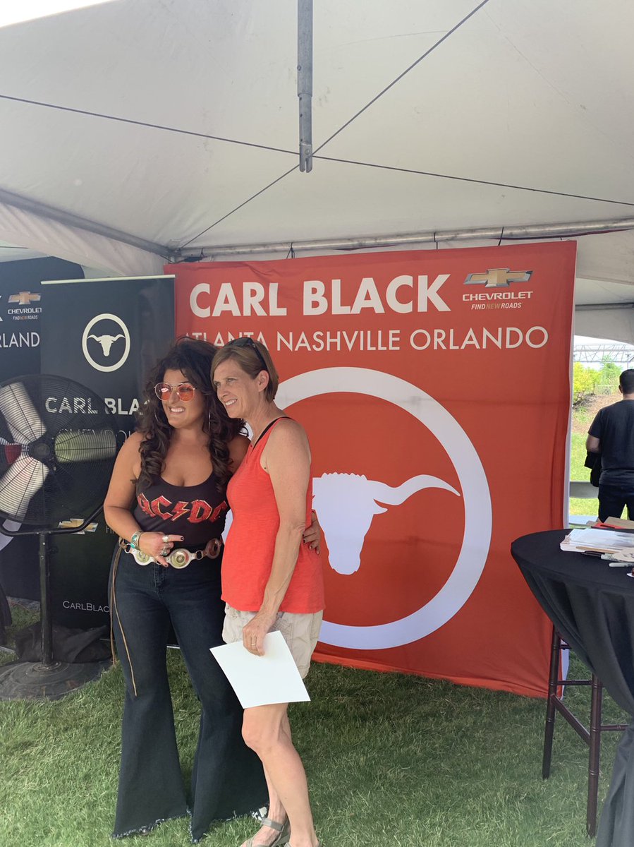 It’s always a rockin’ and rollin’ time with <a href="/HannahDasher/">HannahDasher</a> at the <a href="/cbnashville/">Carl Black Nashville</a> tent! Catch her 3-4pm today! ⚡️