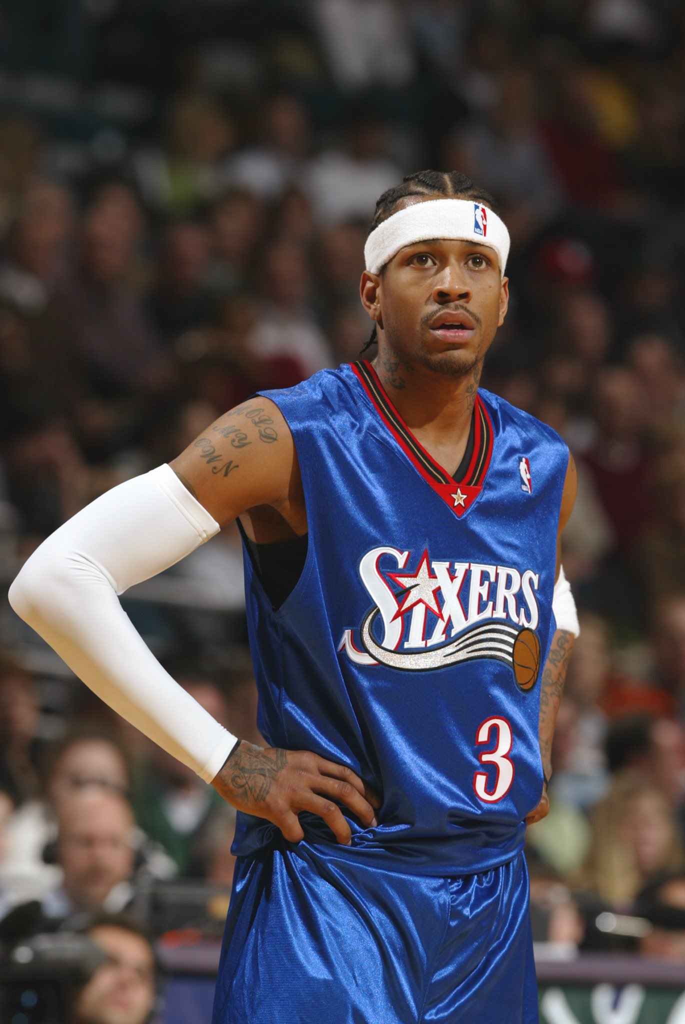 Iverson blue sales sixers jersey