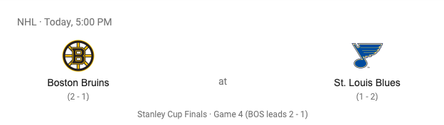 #StanleyCup Game 4 tonight at 5 at #BuckleysPubs 🏒🏒🏆