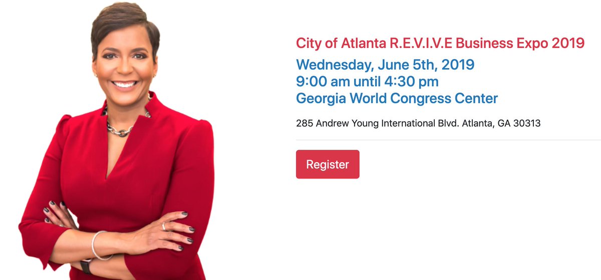 GeorgiaESB's tweet image. The City of Atlanta is hosting its 2019 Business Expo on Wednesday June 5, 2019 at the Georgia World Congress Center. The event and parking are free for registered participants! ow.ly/tI1P50uvIM8