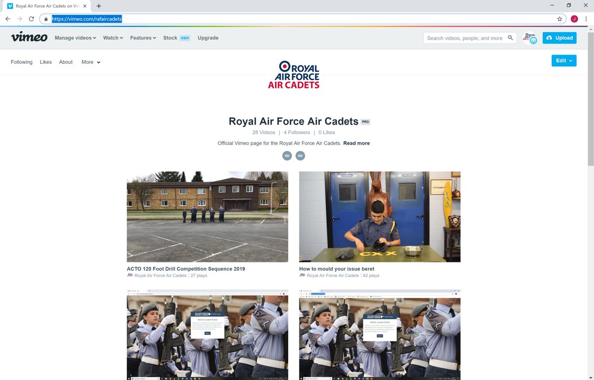 The RAFAC is now on Vimeo! Check out the new channel at vimeo.com/rafaircadets.  We have much more control over the content and how it is served to Cadet Portal :) <a href="/ComdtAC/">Commandant RAF Air Cadets</a> <a href="/BaderSupport/">BaderSupport</a> <a href="/ACO_RCNORTH/">RC North - ACO</a> #bader #cadetportal