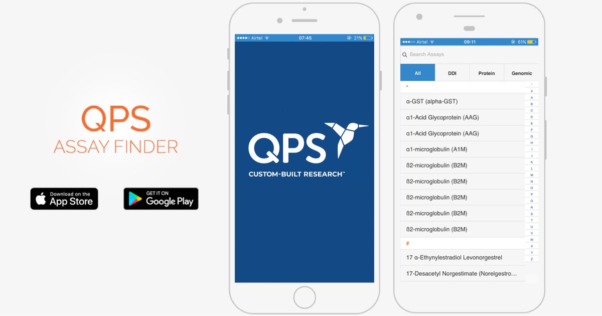 QPSHoldingsLLC's tweet photo. Free Assay List! Search the Apple or Android app stores for "QPS Assay Finder" and download the free app today. Also available online at https://t.co/yt2uhxDeiG. For more info email us: info@qps.com #QPSAssayFinder #QPSLLC #Free https://t.co/TCg6TVSwc8