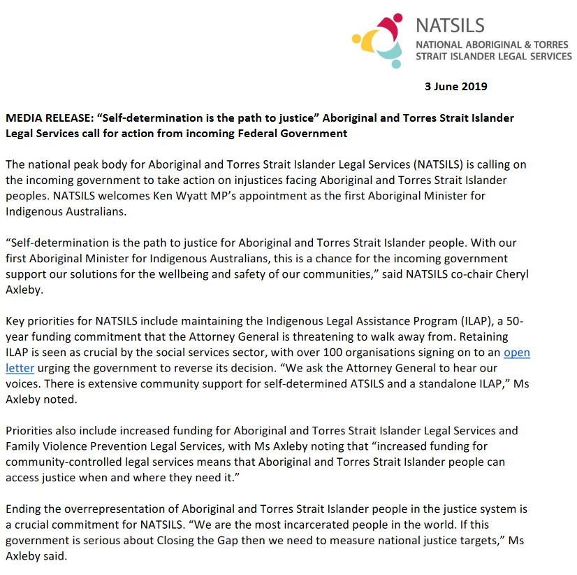 WgarNews's tweet photo. #AboriginalSelfDetermination #AboriginalJustice
'#SelfDetermination is the #Path2Justice' #AboriginalAndTorresStraitIslanderLegalServices #Call4Action from #incomingFedGovt
@NATSILS_ #NATSILS: https://t.co/WOY7yHHw3O
#WGARcompilation 4June19 ft #ATSILS: https://t.co/t6VPi2BxDx https://t.co/YF15CUxXbf