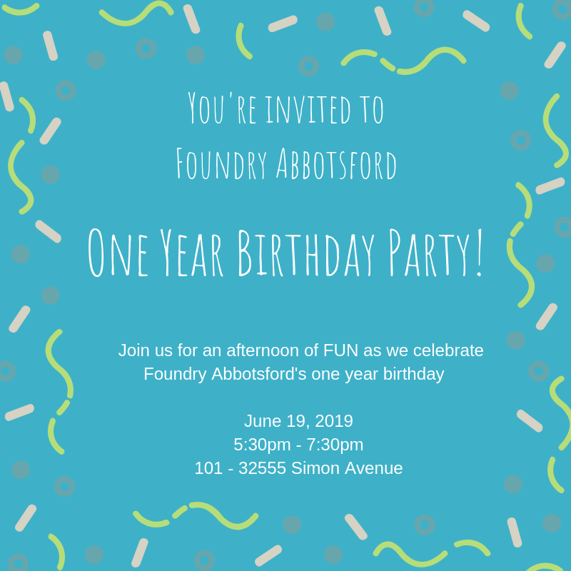 foundry_abby's tweet photo. hey peeps!! 
we,re inviting youth age 12-24 to join us in celebrating Foundry Abbotsford ONE YEAR birthday. there will be food, DUNK TANK to dunk your favorite staff, Raffle tickets and so much more.... https://t.co/rSjQgGZ882