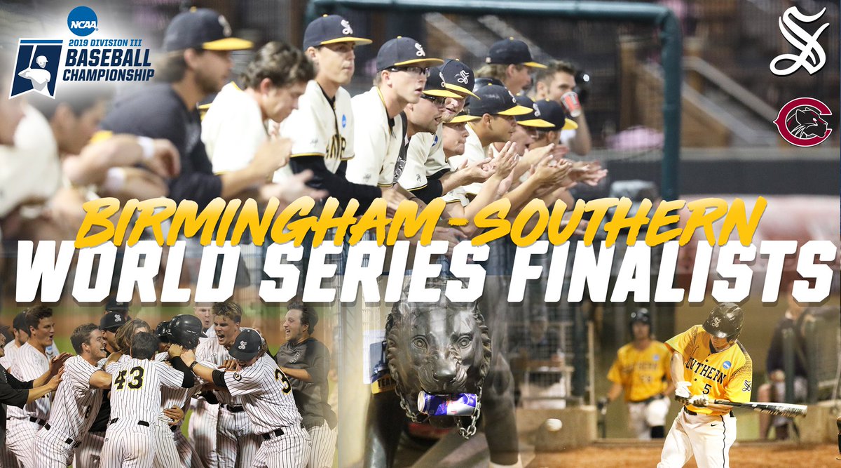 BSC Athletics (@bscsports) on Twitter photo And then there were 2. <a href="/BSCBaseball/">BSC Baseball</a> will take on Chapman for the 2019 <a href="/NCAADIII/">NCAA Division III</a> National Championship tomorrow in a best of 3 series. First pitch at 11 a.m. with game 2 approx. 30 mins after #YeahPanthers #d3baseball <a href="/ChapmanSports/">Chapman Athletics</a> And then there were 2. <a href="/BSCBaseball/">BSC Baseball</a> will take on Chapman for the 2019 <a href="/NCAADIII/">NCAA Division III</a> National Championship tomorrow in a best of 3 series. First pitch at 11 a.m. with game 2 approx. 30 mins after #YeahPanthers #d3baseball <a href="/ChapmanSports/">Chapman Athletics</a>
