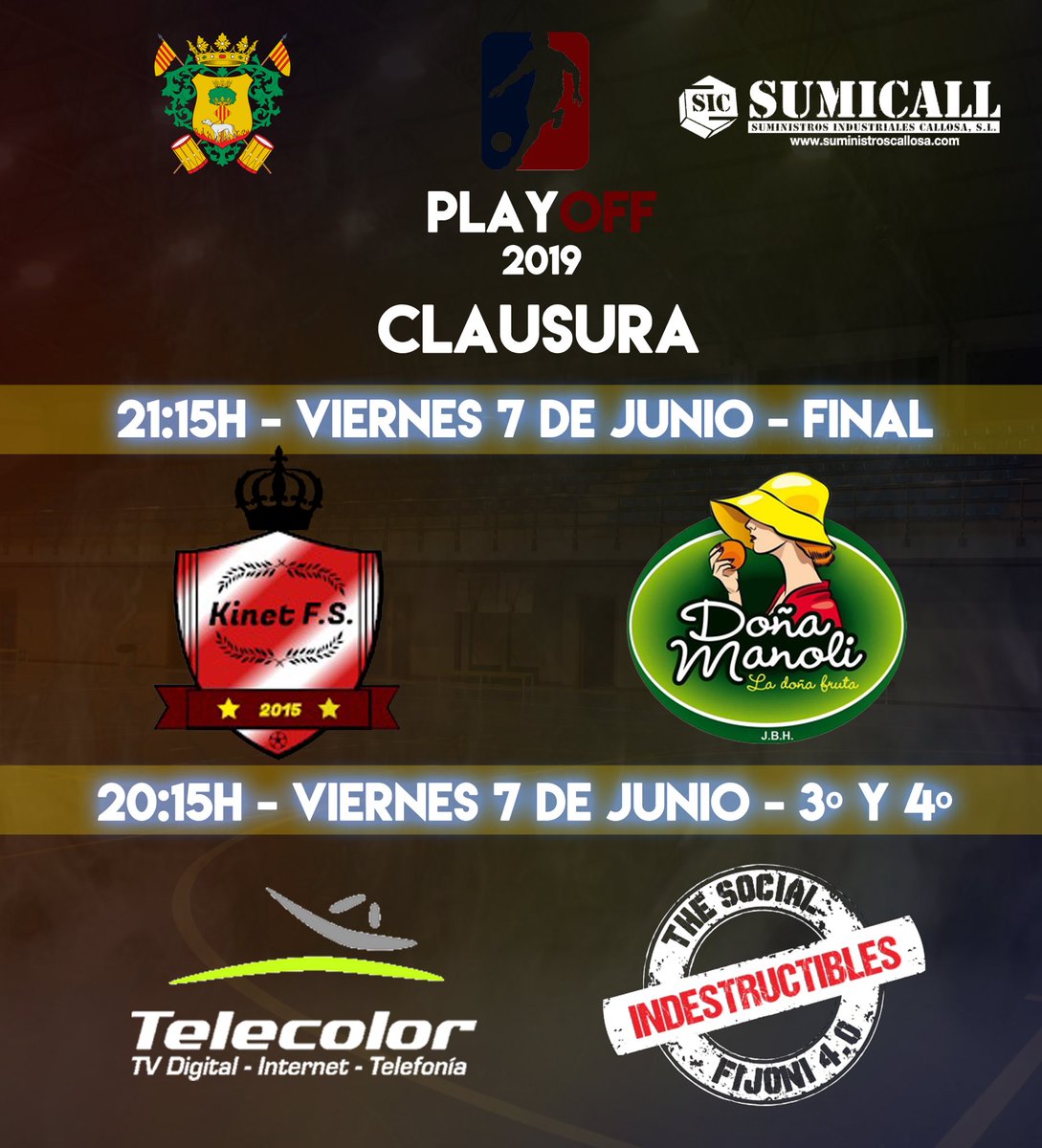 Fijoni40's tweet photo. Tras ganar el partido de ida 4-3 el equipo no pudo aguantar el resultado en la vuelta en un igualado partido que acabó 1-4 para el Kinet (5-7 global). Nos queda desear suerte a los finalistas y luchar por entrar en el podium. Gracias a nuestra gente por estar siempre con nosotros https://t.co/tB1LMtgrzb