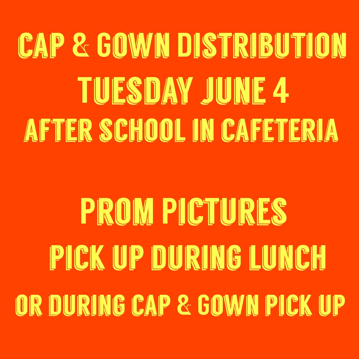 sanfernandoasb's tweet photo. Seniors! Cap &amp; gown distribution is TOMORROW AFTERSCHOOL ‼️ And you will be able to pick up your prom photos during lunch or afterschool! https://t.co/t8yxHVspyx