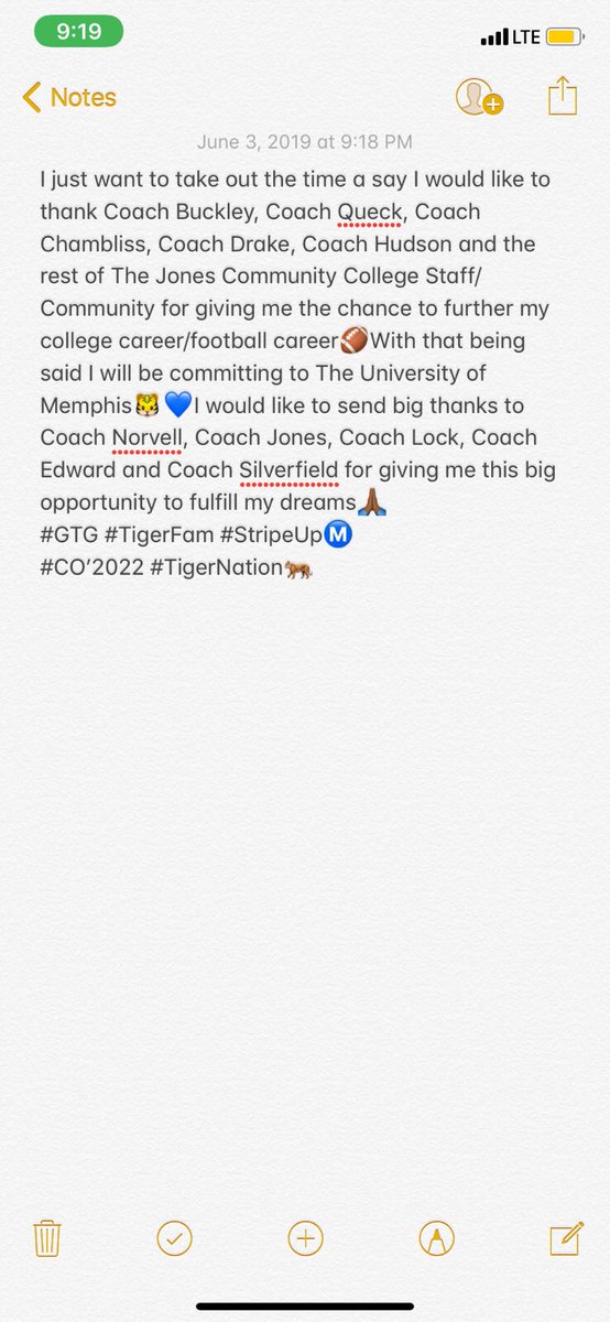 KalynGrandberry's tweet image. Just Wanna Thank The Memphis Coaching Staff And JCJC Coaching Staff For Believing Me But Really Want To Thank God For Everything He Have Done For Me And By That Saying I Am 100% Committed To The University Of Memphis 🐯💙 #GoTigersGo @Coach_Norvell @AnthonyJonesFB @clocklyn33