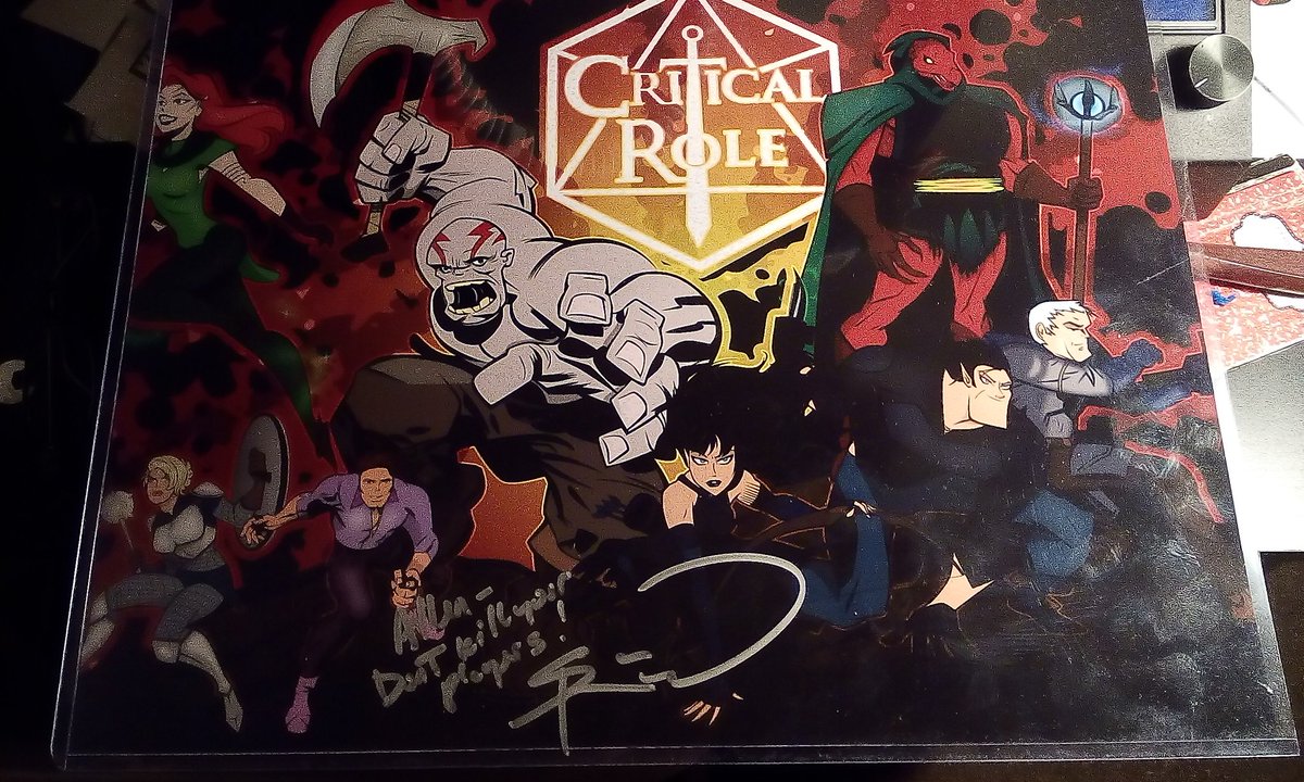 AarchAngell's tweet photo. @samriegel @denpopcon My daughter got this for me today at the Denver comicon. "Don't kill your players!" @samriegel  you took all the fun out of it https://t.co/Wzcvboy2yq