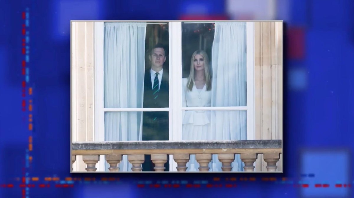 mattwilstein's tweet photo. Jared and Ivanka are “haunting Buckingham Palace.”

“Yes, listen children, sometimes at night if you listen closely you can hear them having no business being there.” — @StephenAtHome 

https://t.co/jnbeJAdYmo https://t.co/SsUmeFVz65