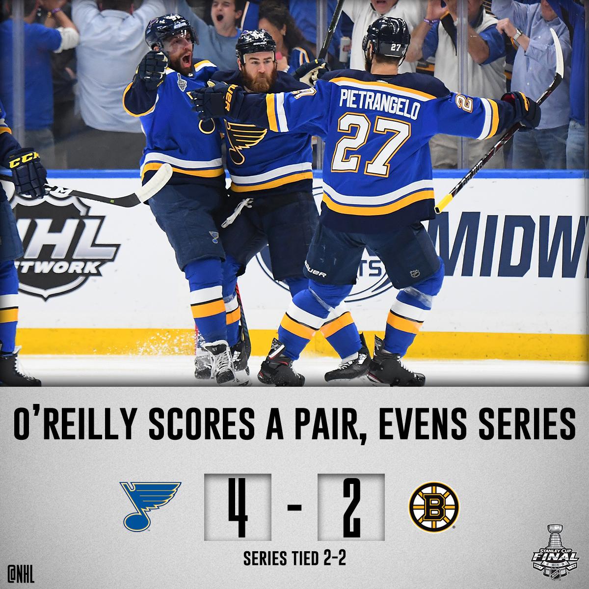 NHL's tweet photo. EVEN. SERIES. #StanleyCup https://t.co/ysjE99jTBf