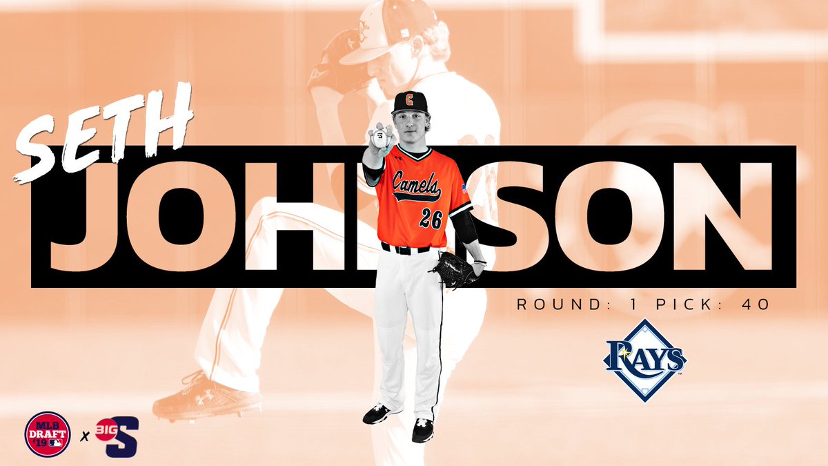 BigSouthSports's tweet photo. The highest draft pick in #BigSouthBase⚾️ history!

@GoCamelsBSB's Seth Johnson is heading to @RaysBaseball! https://t.co/fRCnuva6Qz