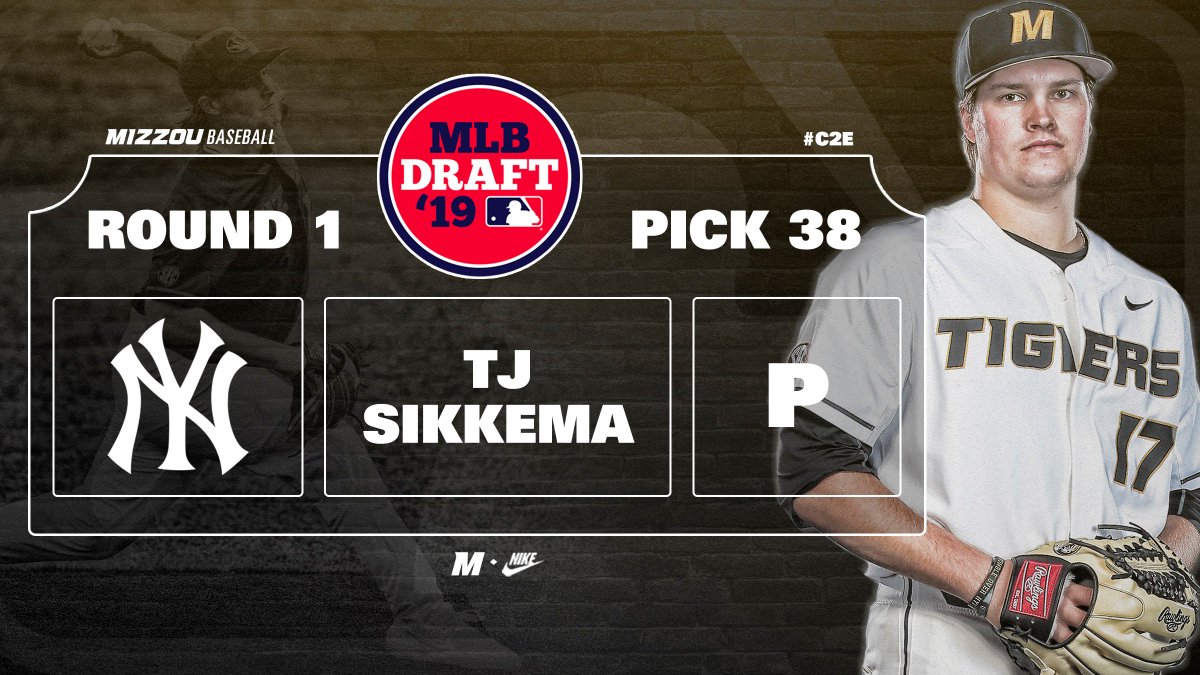 #Mizzou ➡️➡️➡️ <a href="/Yankees/">New York Yankees</a> 

ANOTHER 1st Rounder for the Tigers! Junior LHP <a href="/TJSikkema17/">TJ Sikkema</a> is going to look SHARP in those pinstripes 🔥

Congrats, TJ!

#MIZ #ShowMe #C2E 🐯⚾️