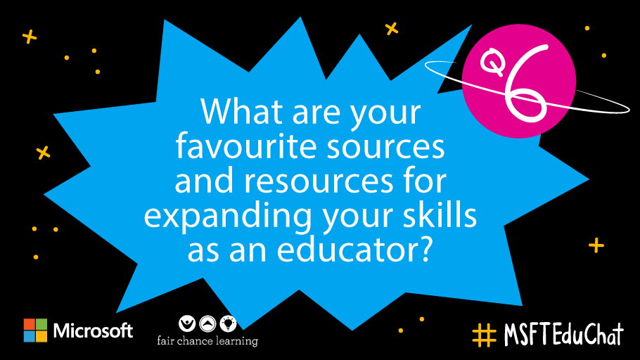 elaan's tweet photo. Where do you head when you're looking for a new skill? What are the best resources you've found? #MSFTEduChat #sd43bc https://t.co/I7FOYfHcth