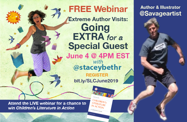 BloomsburyLU's tweet photo. Attend tomorrow’s #PDwithSLC Extreme Author Visits: Going EXTRA for a Special Guest with @staceybethr WEBINAR for your chance to win a FREE 15-minute Skype visit for your students w/ author & illustrator @Savageartist!
#edchat #LibChat #leadoutloud #txlchat #LibrariesTransform https://t.co/YeHNElXcto