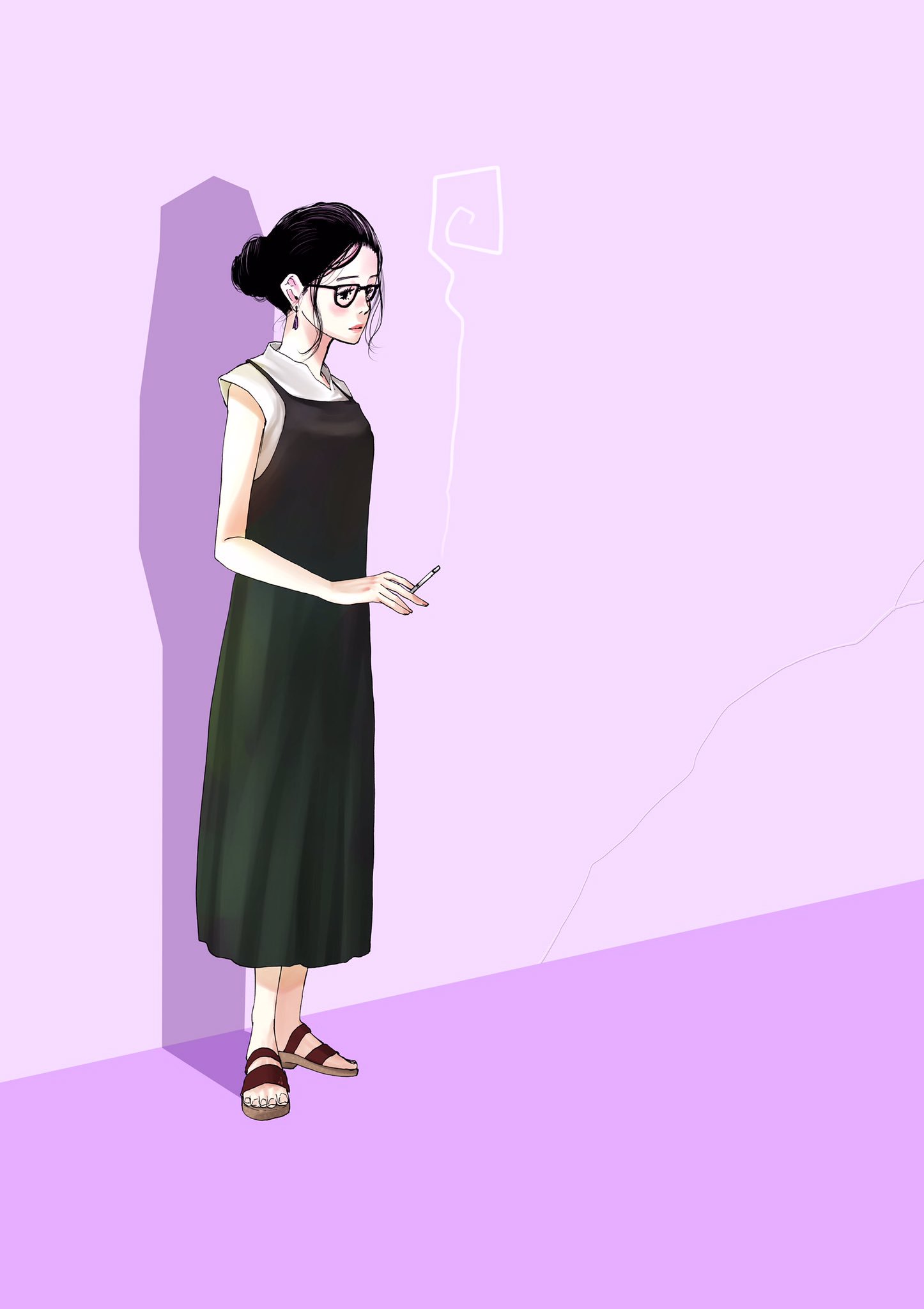 河上だいしろう 本日マンガクロスにてシガレット チェリー更新です 告知絵はお題箱より ワンピース着てる先輩 です T Co Egug0qw5f3 今月日に5巻発売 29日には京都にてサイン会あります よろしくお願いします T Co Bzyvde5xks