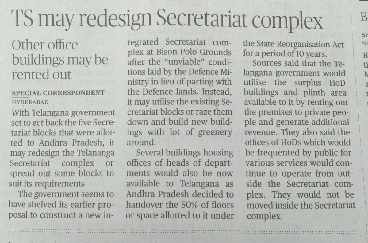 SavePolo's tweet photo. @TelanganaCMO @KTRTRS @TSMAUDOnline @CommissionrGHMC @HMDA_Gov @ras906359 @arvindkumar_ias Can you confirm the veracity of this news item? If indeed it is true, then it is the most sensible decision. https://t.co/EEWuThe4fQ