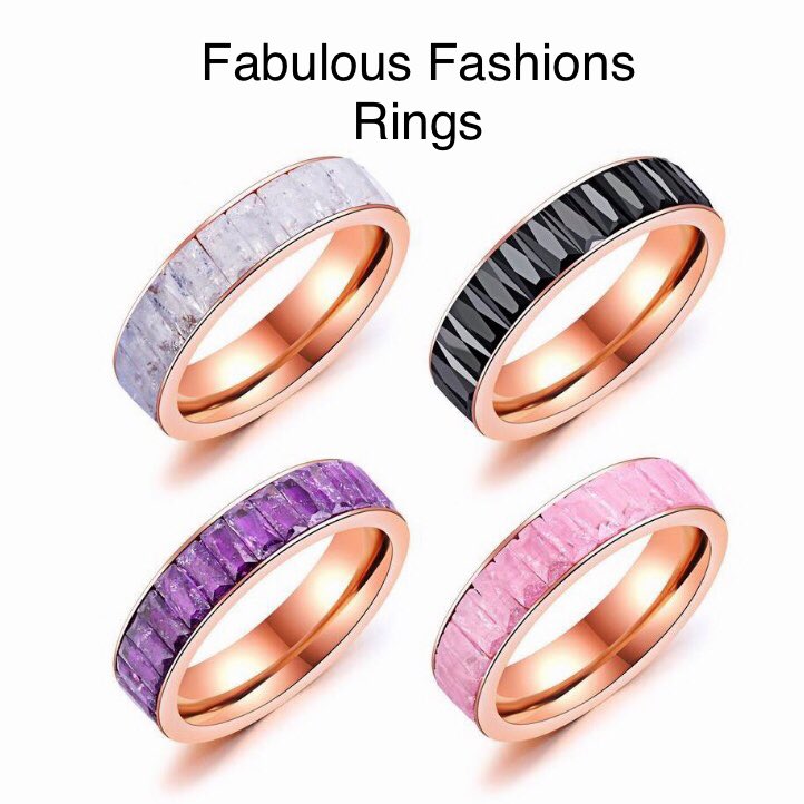 FabulousRings's tweet image. Fabulous Fashion Stainless Steel Multi-layer Rectangular Inlay Rose Gold Ring....comes in 4 different colors...Fun Colors to accessorize any outfit. For more Fabulous Rings visit our on-line store at fabulousfashion.ca