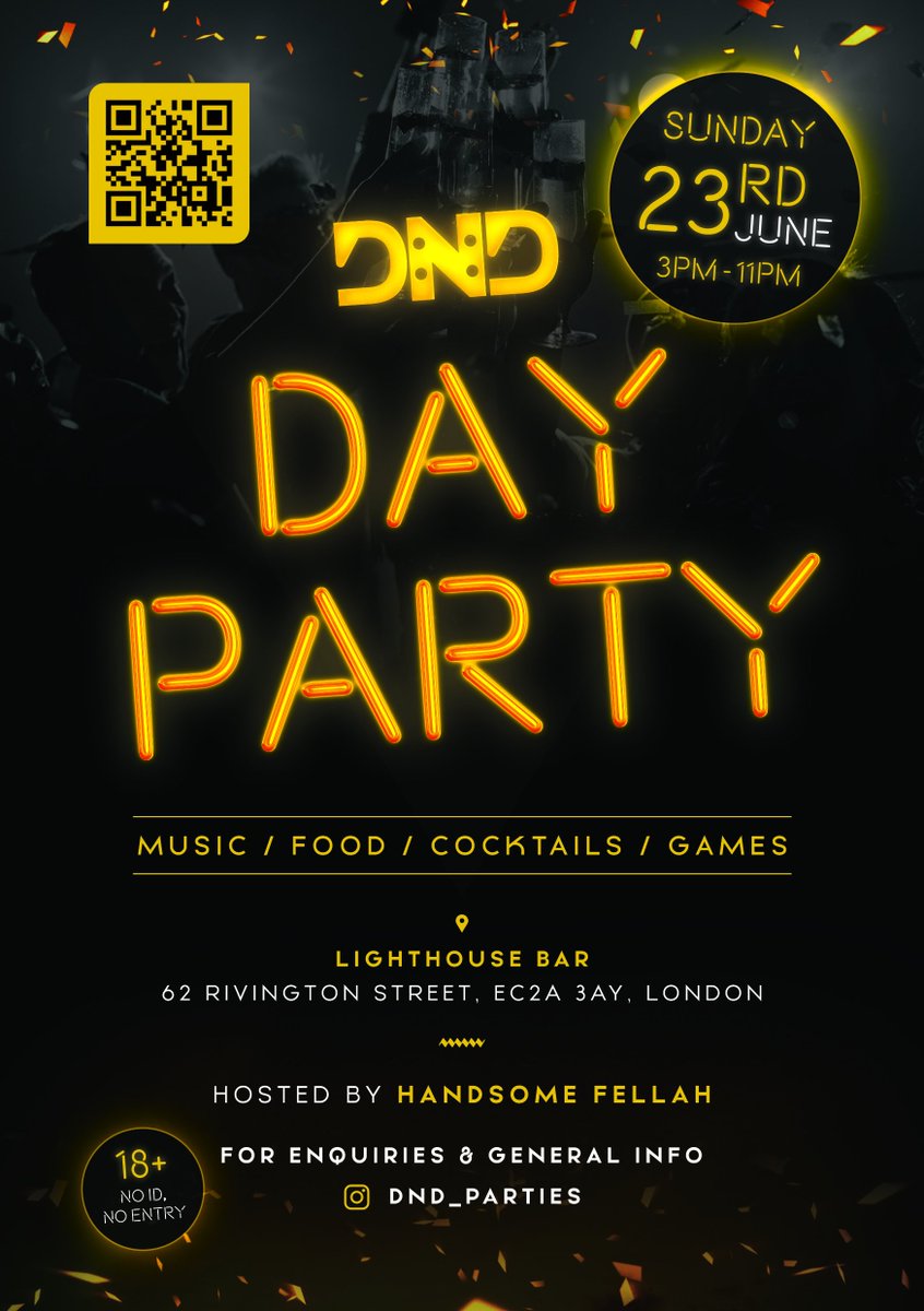 DND_Parties's tweet photo. #DNDDAYPARTY 

A wonderful collective of artists and DJs providing you with the best entertainment. 

With a special performance by @jbscofield_ performing his new hit “Stretch It” this is not to be missed. 

https://t.co/4j7GqswvqX https://t.co/iP6poPgTB8